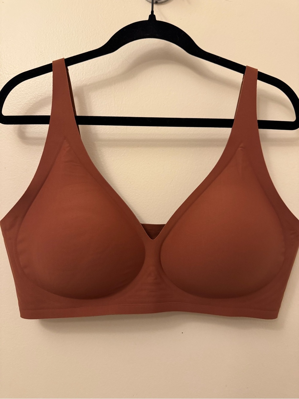 SheCurve Seamless Molded-Cup Wireless Bra - Rust